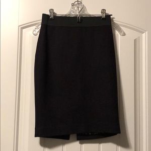 Purple pencil skirt with elastic waistband